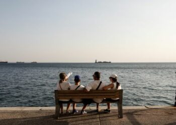 Thessaloniki seafront promenade on July 21, 2021. / Παραλία Θεσσαλονίκης 21 Ιουλίου 2021.
