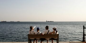 Thessaloniki seafront promenade on July 21, 2021. / Παραλία Θεσσαλονίκης 21 Ιουλίου 2021.