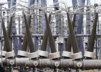 Coal-fired electricity is transmitted through a substation at Intermountain Power Plant on Wednesday, June 22, 2022, in Delta, Utah. In three years, the power lines will start being used to transport power generated with hydrogen to consumers in California and elsewhere. (AP Photo/Rick Bowmer)