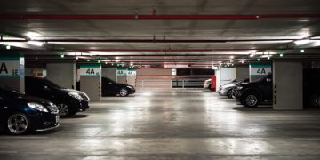 Bangkok, Thailand - March 16, 2019 : Unidentified Parking Lot or Car Park building is a good income business. To provide services to personal car users in large and crowded urban areas